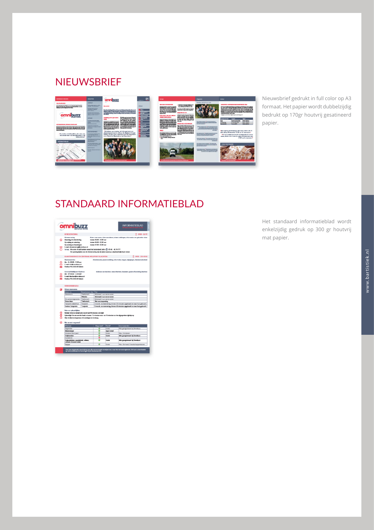 Nieuwsbrief en informatieblad in de Omnibuzz-huisstijl